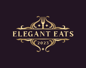 Elegant Fork Utensil logo design