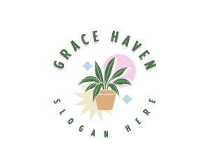 Pastel Garden Plant logo