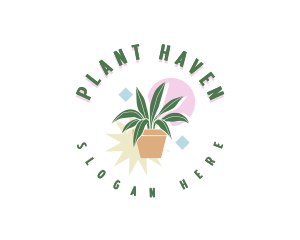 Pastel Garden Plant logo design