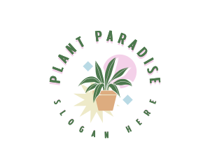 Pastel Garden Plant logo design