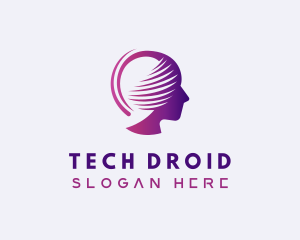 Tech Artificial Intelligence Droid logo design