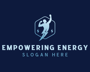 Lightning Human Power logo design