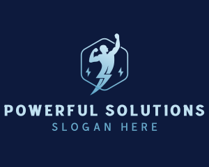 Lightning Human Power logo design