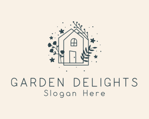 Flower House Garden logo design