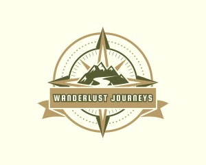 Mountain Compass Adventure logo design