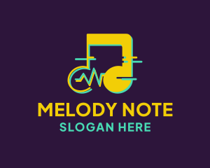 Glitch Music Note logo