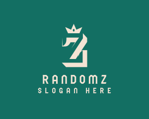 Fashion Crown Letter Z logo design