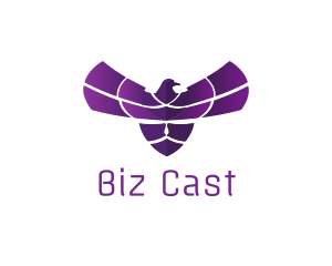 Purple Bird Wings Logo