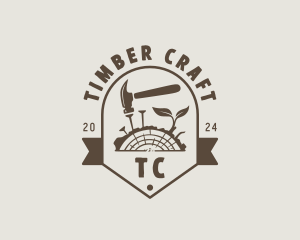 Wood Carpentry Timber logo design