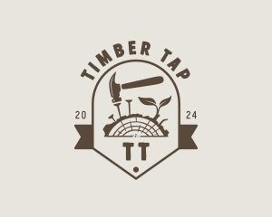 Wood Carpentry Timber logo design