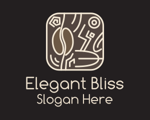 Eccentric Coffee Bean Badge Logo