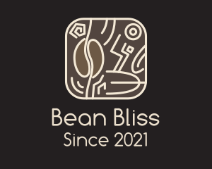 Eccentric Coffee Bean Badge logo design