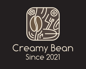 Eccentric Coffee Bean Badge logo design