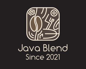 Eccentric Coffee Bean Badge logo