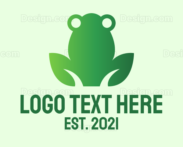 Nature Green Frog Logo