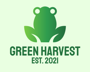 Nature Green Frog  logo design