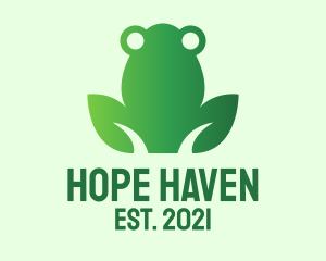 Nature Green Frog  logo