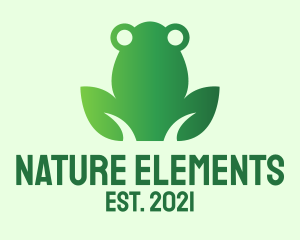 Nature Green Frog  logo design