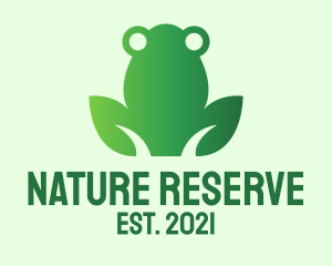 Nature Green Frog  logo design