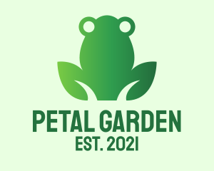 Nature Green Frog  logo design