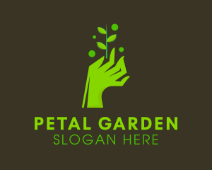 Tree Planting Hand  logo design