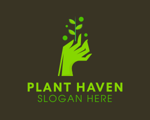 Tree Planting Hand  logo design