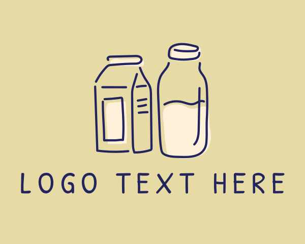 Milk Bottle logo example 1
