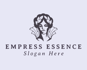 Woman Goddess Laurel Wreath logo design