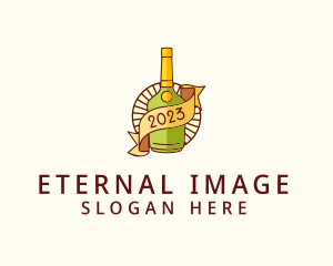 Retro Liquor Icon logo design