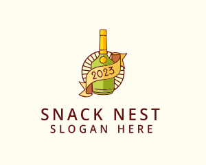 Retro Liquor Icon logo design