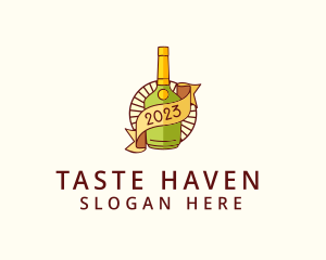 Retro Liquor Icon logo design