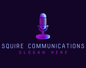 Audio Podcast Microphone logo design