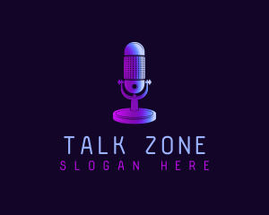 Audio Podcast Microphone logo design