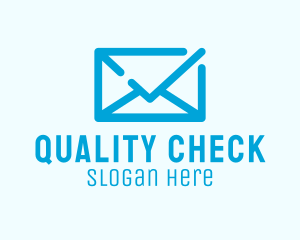 Simple Envelope Mail Checkmark logo design