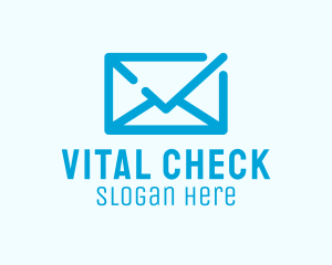 Simple Envelope Mail Checkmark logo design