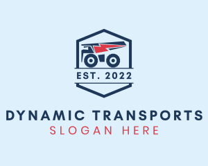 Bolt Transport Dump Truck logo design