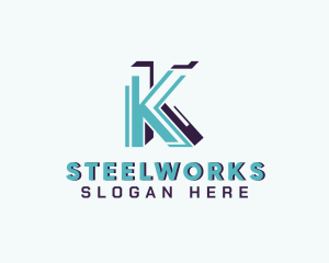 Industrial Steel Structure Letter K logo