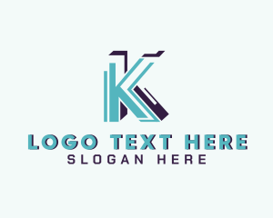 Steel - Industrial Steel Structure Letter K logo design