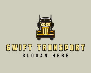 Trailer Truck Transport logo design