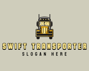 Trailer Truck Transport logo design