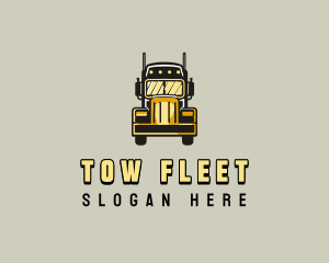 Trailer Truck Transport logo design