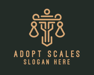 Court Judge Scale logo design