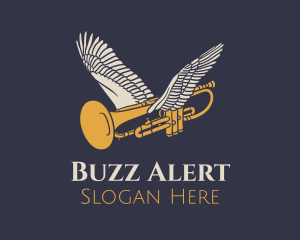 Flying Music Trumpet logo