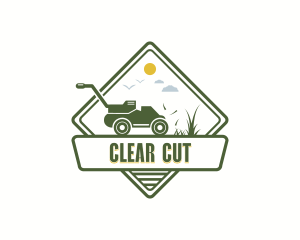 Lawn Mower Gardening logo design