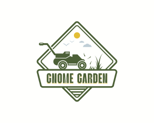 Lawn Mower Gardening logo design