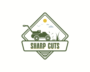 Lawn Mower Gardening logo design