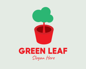 Cute Potted Plant  logo design