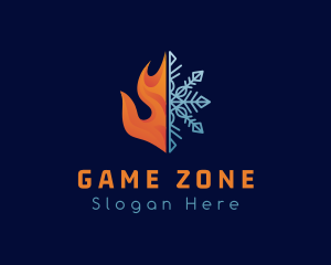 Fire Flame Snow Ice logo