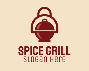 Round Barbecue Grill logo design