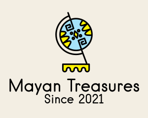 Ethnic Mayan Globe  logo